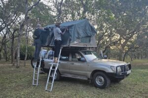 self drive with a rooftop tent camping